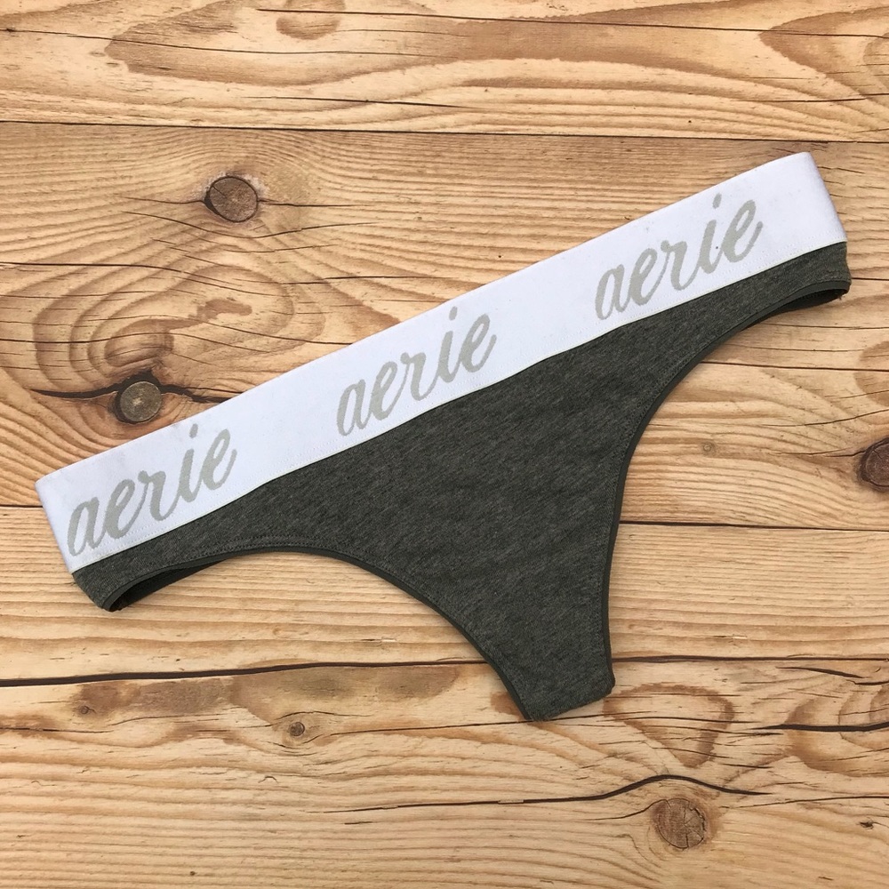 Aerie Women’s Grey Thong Panties